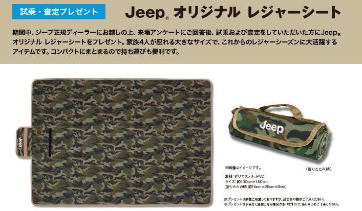 Jeep ジープ オリジナルレジャーシート